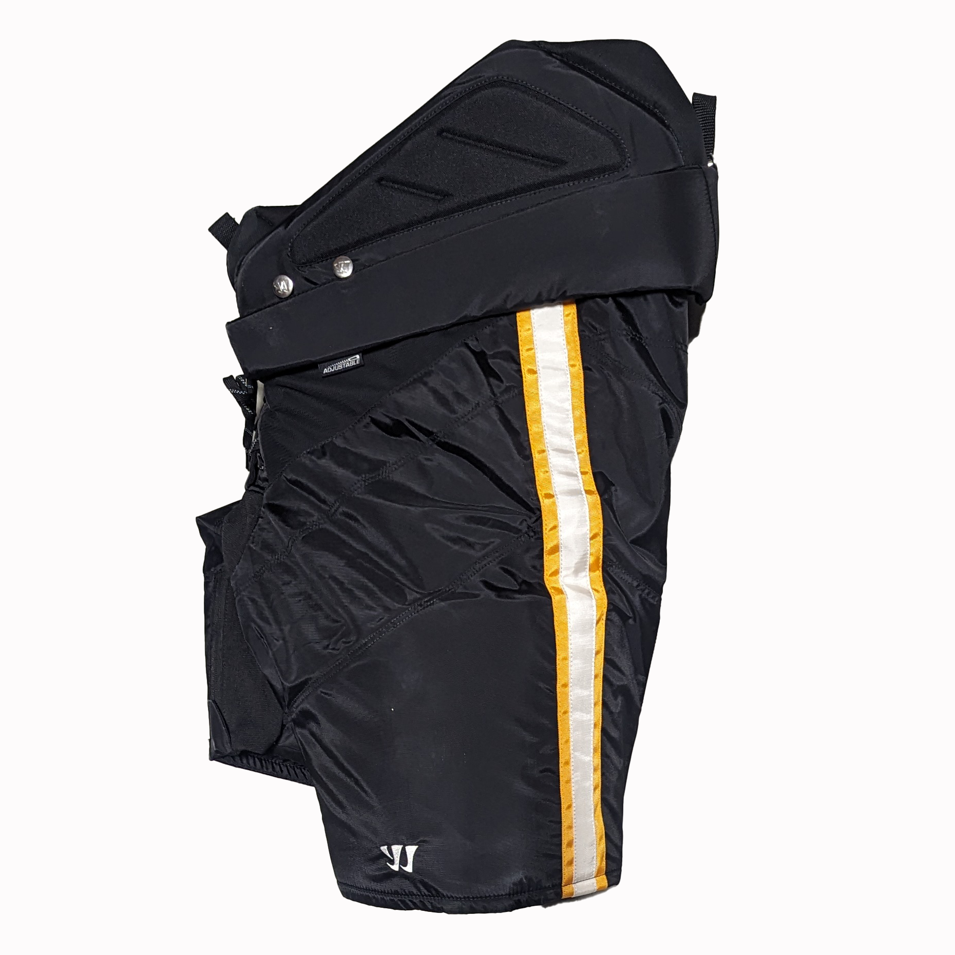 Pantalon de hockey Warrior Alpha - NCAA Pro Stock (noir/jaune/blanc)